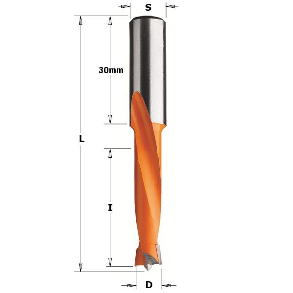 Фото 10x35x70 Z=2+2 S=10x30 RH Сверло присадочное глухое в интернет-магазине ToolHaus.ru